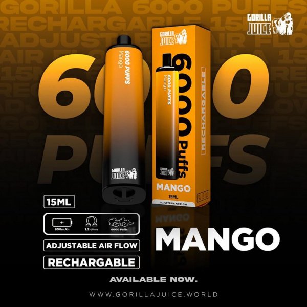 GORILLA 6000 RECHARGEABLE DISPOSABLE